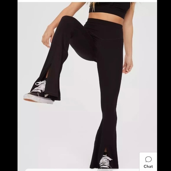 Aerie High Waisted Slit Flare Leggings - Picture 1 of 3